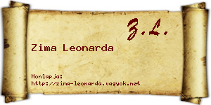 Zima Leonarda névjegykártya